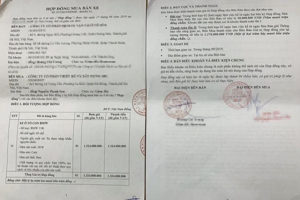 Các giấy tờ cần thiết khi công chứng hợp đồng mua bán xe