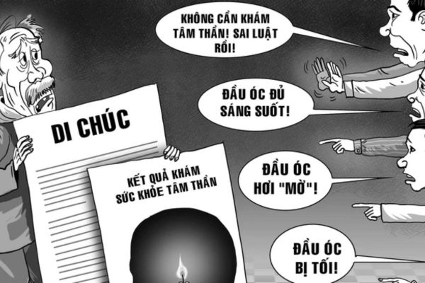 di chúc của người mắc bệnh tâm thần