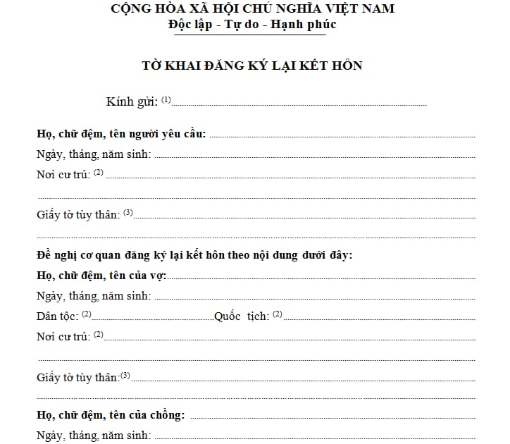 cấp lại giấy kết hôn